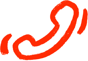 Red phone icon.